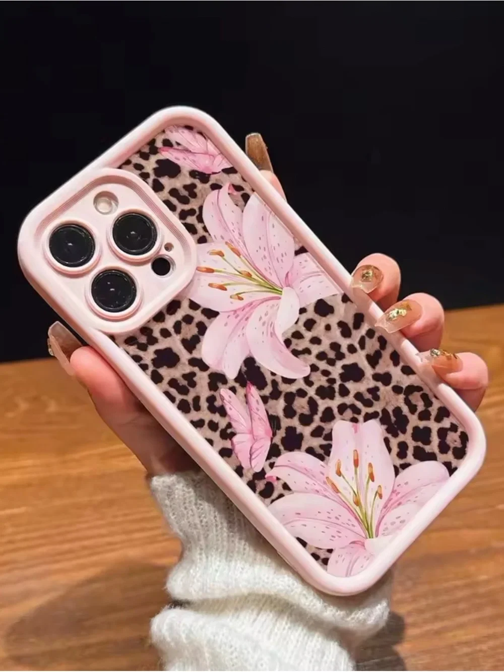Pink Leopard Floral Phone Case - Protective Stylish Cover